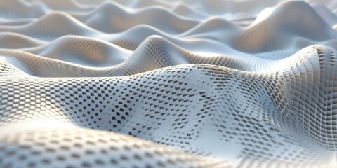 A white surface with a pattern of squares and triangles