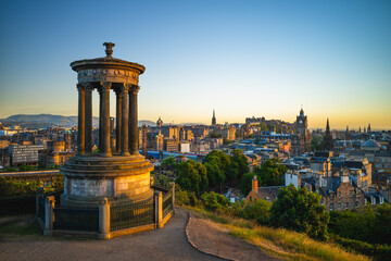 Wall Mural - dugald monument at calton hill in edinburgh, scotland, united kingdom