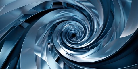 Poster - A spiral of metal with a hole in the middle