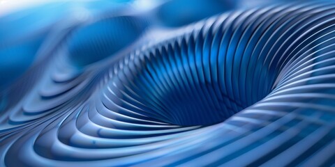 Wall Mural - A blue wave with a hole in the middle