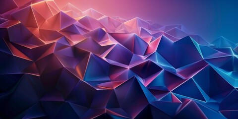 Wall Mural - A colorful abstract image of a mountain range with purple and blue tones - stock background.