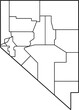 outline drawing of nevada state map.