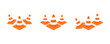 © Міша Герба - Set of construction or road orange cone vector icons. Repair or traffic cone. Warning signs.