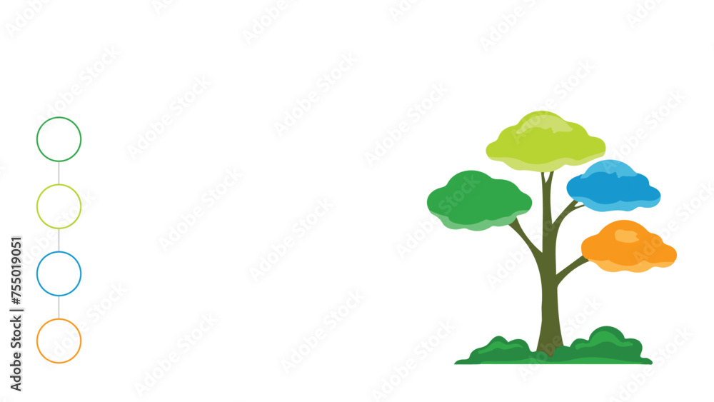 Tree infographic presentation layout fully editable. Stock Vector ...