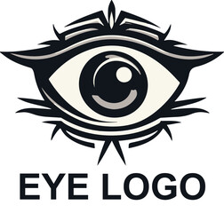 Wall Mural - vector flat design eye logo template