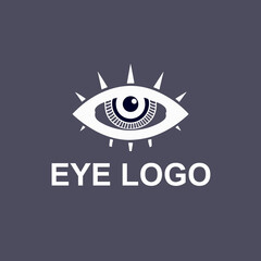 Wall Mural - vector flat design eye logo template