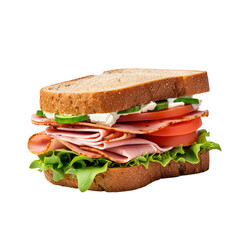 Wall Mural - sandwich with ham and vegetables