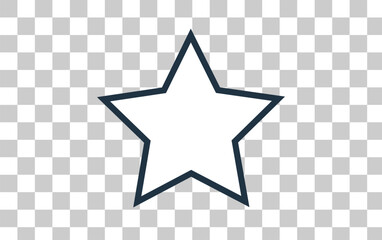 Wall Mural - Stars vector icon isolated on transparent background, Stars transparency logo design