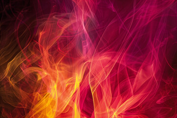 Wall Mural - A abstract background of red and yellow flames, rising and flickering in the dark.
