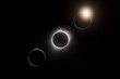© Erika Valkovicova - Composite image of a total solar eclipse sequence with three different stages photographed in Wyoming USA in 2017