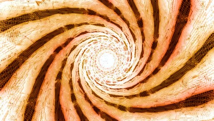 Wall Mural - spiral 3d background with fractal elements. motion. beautiful mandala spiral.