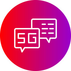 Sticker - 5G line circle icon