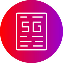 Sticker - 5G line circle icon