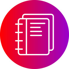 Poster - Notebook Line Gradient Circle Icon