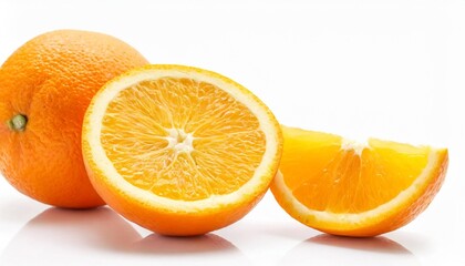 Canvas Print - orange slices isolated on a white background