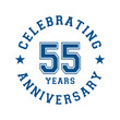 © JohnyBlack - 55 years anniversary celebration design template. 55th vector and illustration.