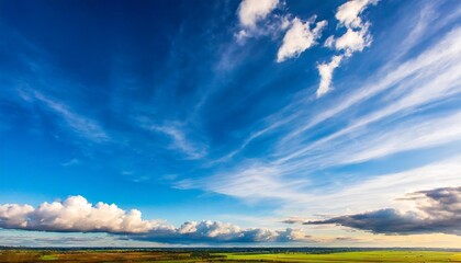 Wall Mural - abstract background depicting the natural beauty of a blue sky filled with small clouds