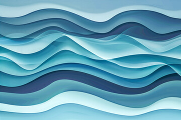 Wall Mural - colorful horizontal banner. modern waves background design with teal blue, very dark blue and slate gray color