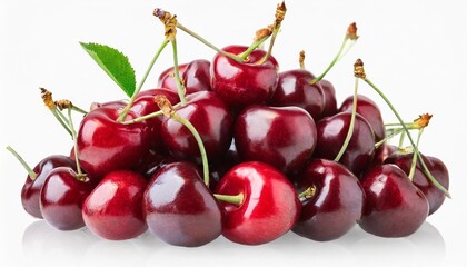 Canvas Print - pile of sweet cherries cut out