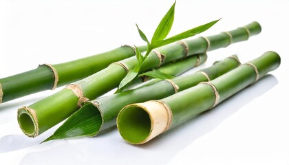 Wall Mural - bamboo isolated on white background