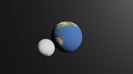 Wall Mural - celestial rotation: dynamic 3d animation and modern design with planetary bodies