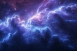 Radiant Blue and Purple Star-Filled Space