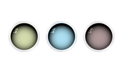 Glass web buttons set.
