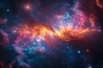 Vibrant Space Filled With Stars