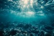Sunlight Filtering Through Water Above Coral Reef