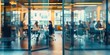 © Nld - Modern Office Interior with Blurred Background of Busy Employees