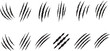 Claw scratches icon vector set.