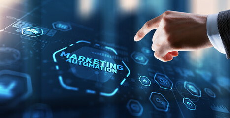 Wall Mural - marketing strategy. marketing automation. planning strategy concept