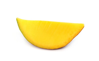 Wall Mural - mango slice isolated on white background.