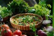 Quiche Lorraine savory tart vegan with vegetables