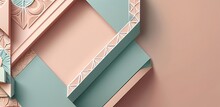 An Elegant Geometric Background With Intricate Details And Pastel Shades, Offering An Inviting