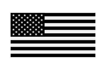 Wall Mural - flag of the united states black and white