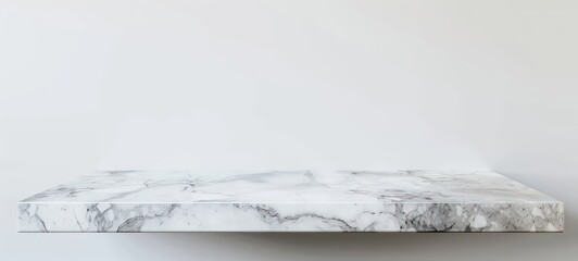 Wall Mural - White Marble product stand, Marbling floor background top view for display your packaging or mockup design template.