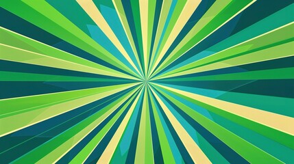 Wall Mural - Abstract background with geometric pattern in sunburst style with thick lines. Illustration of bright colors and solid shapes in graphic design.