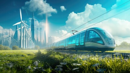 Electric train, a concept of renewable energy