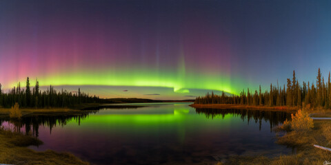 Wall Mural - The aurora borealis