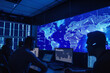 Cybersecurity Team Monitoring Global Network Activity
