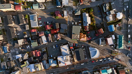 Fototapete - 住宅地のドローン空撮