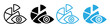 Predictive analytics icon logo set vector