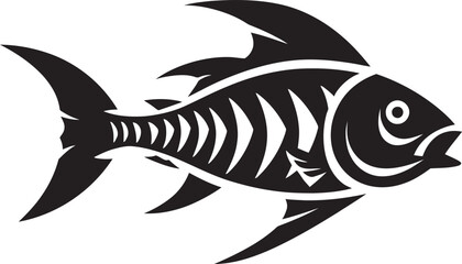 Stream Symphony Fish Icon in Vector Design Ripple Rhythms Vector Logo Design with River Fish