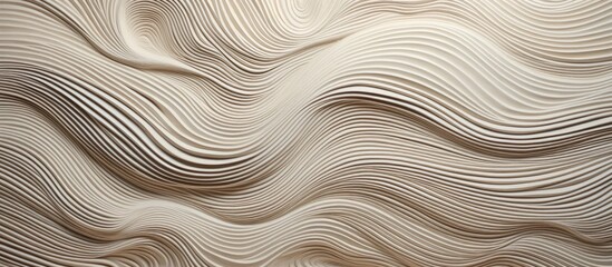 Wall Mural - A decorative wall with a wavy pattern created using artistic art craft techniques, adding texture and visual interest to the space.