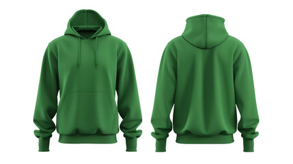 Sticker - Green hoodie isolated on transparent background.