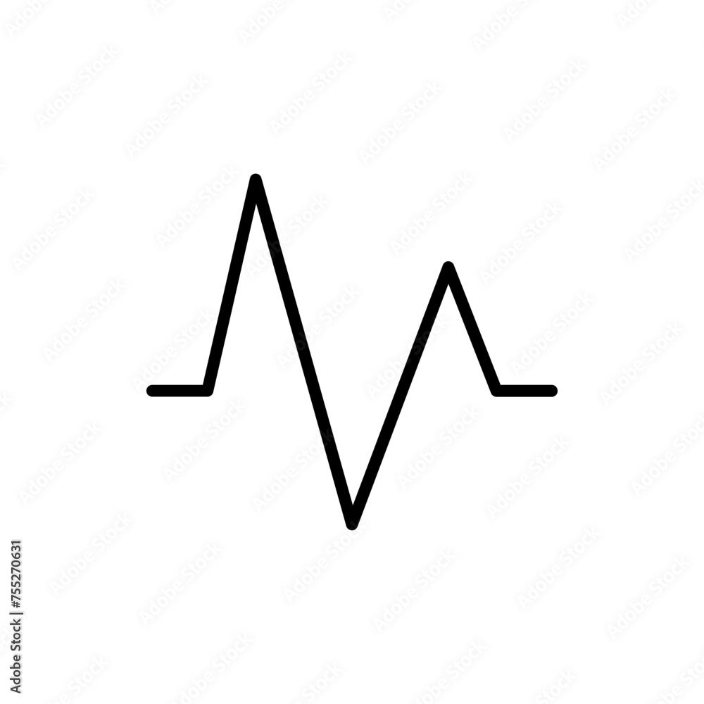 Heartbeat icon sign, heart beat pulse icons - cardiogram heart wave logo. app web vector icon