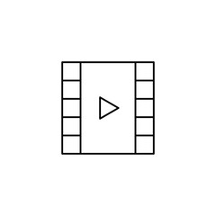 Aufkleber - video reels icon, play video or film reel icon. app web vector icon