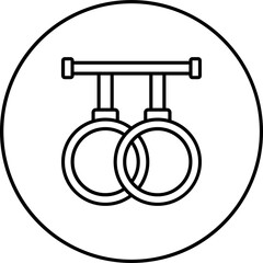 Canvas Print - Gym Rings Icon