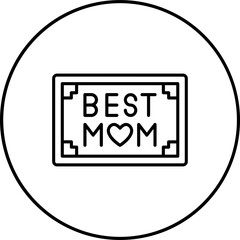 Canvas Print - Best Mom Icon